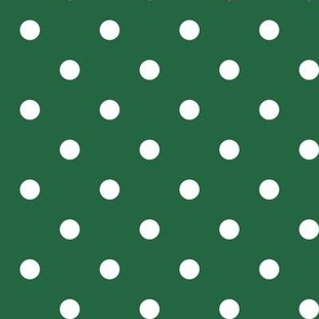 37 Emerald- Polka Dots- 1/2 inch- Petal Solids Coordinate- Dark Green Wallpaper- Forest Green- Pine Green- Christmas- Holidays
