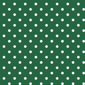 37 Emerald- Polka Dots- 1/4 inch- Petal Solids Coordinate- Dark Green Wallpaper- Forest Green- Pine Green- Christmas- Holidays