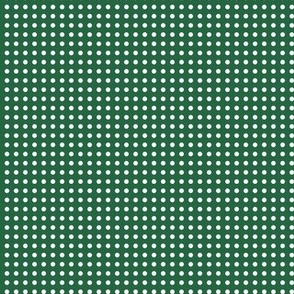 37 Emerald- Polka Dots on Grid- 1/8 inch- Petal Solids Coordinate- Dark Green Wallpaper- Forest Green- Pine Green- Christmas- Holidays