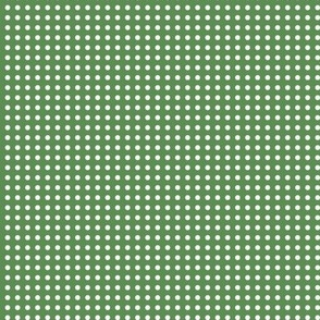 38 Kelly Green- Polka Dots on Grid- 1/8 inch- Petal Solids Coordinate- Dark Green Wallpaper- Forest- Pine- Emerald- Christmas- Holidays