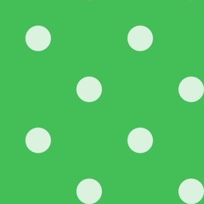 39 Grass Green- Polka Dots- 1 inch- Kelly Green- Emerald- Bright Green- Christmas- Holidays- Spring