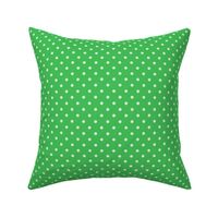 39 Grass Green- Polka Dots- 1/4 inch- Kelly Green- Emerald- Bright Green- Christmas- Holidays- Spring