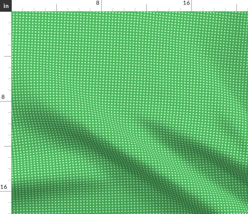 39 Grass Green- Polka Dots on Grid- 1/8 inch- Kelly Green- Emerald- Bright Green- Christmas- Holidays- Spring