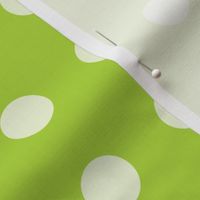 40 Lime Green- Polka Dots on Grid- 1 inch-  Petal Solids Coordinate- Dopamine Wallpaper- Bright Green- Light Green- Summer- Spring