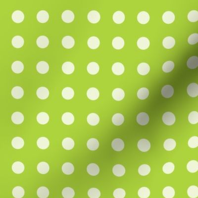 40 Lime Green- Polka Dots on Grid- 1/2 inch-  Petal Solids Coordinate- Dopamine Wallpaper- Bright Green- Light Green- Summer- Spring