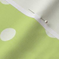 41 Honeydew- Polka Dots- 1 inch- Petal Solids Coordinate- Nursery Wallpaper- Bright- Light Green- Pastel- Summer- Spring
