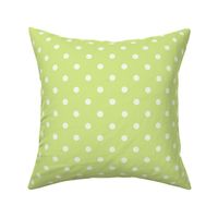 41 Honeydew- Polka Dots- 1/2 inch- Petal Solids Coordinate- Nursery Wallpaper- Bright- Light Green- Pastel- Summer- Spring