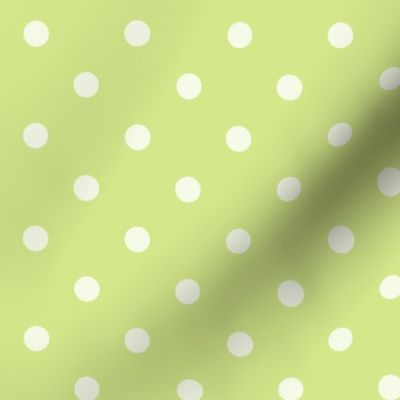 41 Honeydew- Polka Dots- 1/2 inch- Petal Solids Coordinate- Nursery Wallpaper- Bright- Light Green- Pastel- Summer- Spring