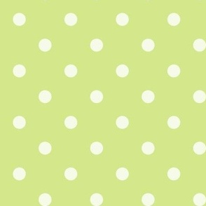 41 Honeydew- Polka Dots- 1/2 inch- Petal Solids Coordinate- Nursery Wallpaper- Bright- Light Green- Pastel- Summer- Spring