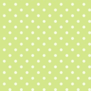 41 Honeydew- Polka Dots- 1/4 inch- Petal Solids Coordinate- Nursery Wallpaper- Bright- Light Green- Pastel- Summer- Spring