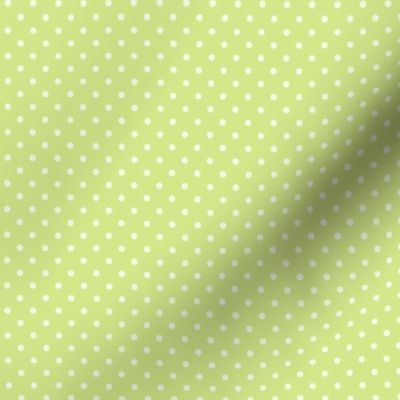 41 Honeydew- Polka Dots- 1/8 inch- Petal Solids Coordinate- Nursery Wallpaper- Bright- Light Green- Pastel- Summer- Spring