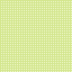 41 Honeydew- Polka Dots on Grid- 1/8 inch- Petal Solids Coordinate- Nursery Wallpaper- Bright- Light Green- Pastel- Summer- Spring