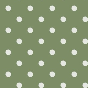 42 Sage- Polka Dots- 1/2 inch- Petal Solids Coordinate- Earthy Green Wallpaper- Gray Green- Pine- Muted Green- Forest- Neutral Earthy Green