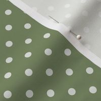 42 Sage- Polka Dots- 1/4 inch- Petal Solids Coordinate- Earthy Green Wallpaper- Gray Green- Pine- Muted Green- Forest- Neutral Earthy Green