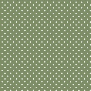42 Sage- Polka Dots- 1/8 inch- Petal Solids Coordinate- Earthy Green Wallpaper- Gray Green- Pine- Muted Green- Forest- Neutral Earthy Green