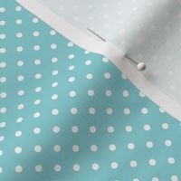 45 Pool- Polka Dots- 1/8 inch- Petal Solids Coordinate- Nursery Wallpaper- Turquoise Blue- Aqua- Pastel Blue- Summer- Sea- Beach