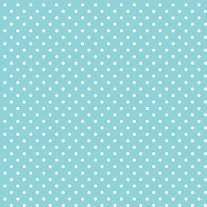 45 Pool- Polka Dots- 1/8 inch- Petal Solids Coordinate- Nursery Wallpaper- Turquoise Blue- Aqua- Pastel Blue- Summer- Sea- Beach