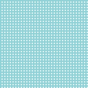 45 Pool- Polka Dots on Grid- 1/8 inch- Petal Solids Coordinate- Nursery Wallpaper- Turquoise Blue- Aqua- Pastel Blue- Summer- Sea- Beach