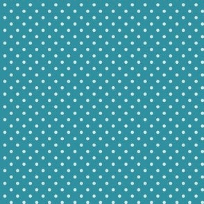 46 Lagoon- Polka Dots- 1/8 inch- Petal Solids Coordinate- Bold Minimalist Wallpaper- Turquoise Blue- Aqua- Pastel Blue