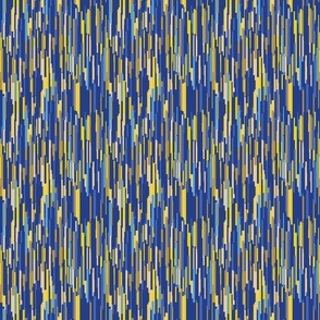 Abstract overlapping blue and yellow stripes