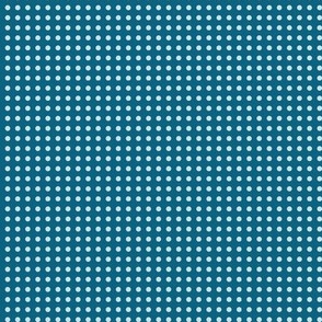 47 Peacock- Polka Dots on Grid- 1/8 inch- Petal Solids Coordinate- Bold Minimalist Wallpaper- Turquoise Blue- Aqua