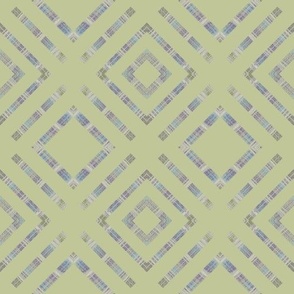 Purple Squares on Lite Artichoke Green