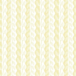 Folk Stripe - Butter Yellow & White - Small