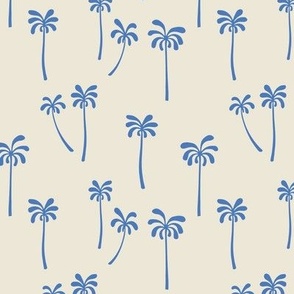 palm tree - cobalt blue 2 and oatmeal 