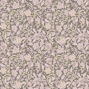 Lush Floral Grey small scale 9''