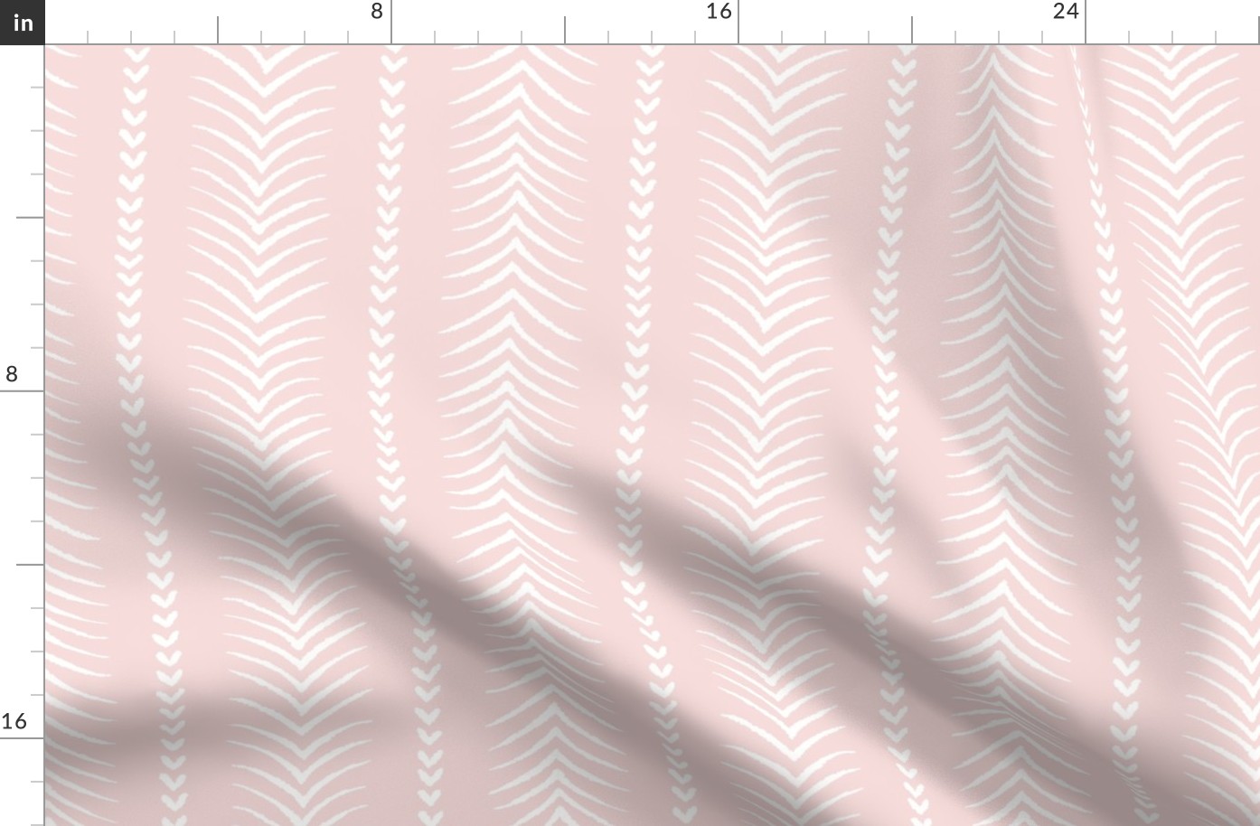 Piglet pink and white hand drawn striped - large scale - for East Fork new butter and piglet glaze