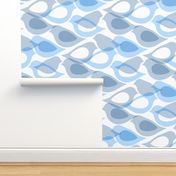 Airy Aviary Abstract - light blue, small 