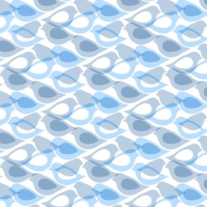 Airy Aviary Abstract - light blue, small 