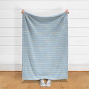 Fog blue  solid with pearl white hand drawn horizontal stripe