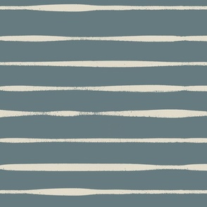 Petal slate blue gray solid with pearl white hand drawn horizontal stripe