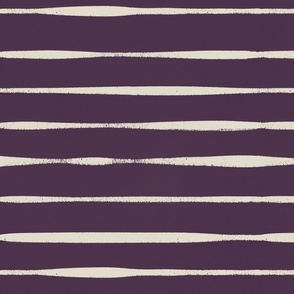Dusty purple solid with pearl white hand drawn horizontal stripe