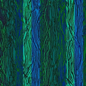 Highly textured bright colourful vertical stripes 12” repeat in watermelon emerald green, cyan turquoise and true blue