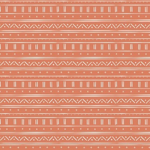 small ethnic inspired mudcloth in terracotta