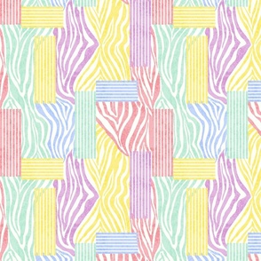 Abstract Zebra Animal Print | Pastel Colors