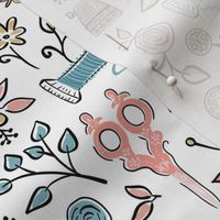 White-Sewing Notions. Scissors , thread, pins, and more! 