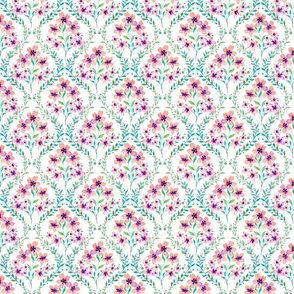 Damask watercolor floral 