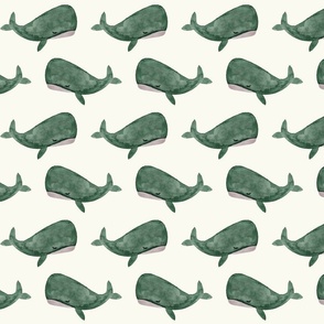 jonah's whale: sprout green on simply white