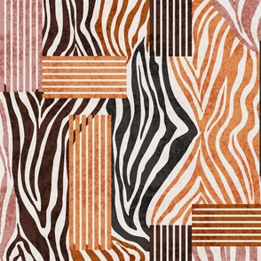 Abstract Zebra Animal Print | Earthy Colors