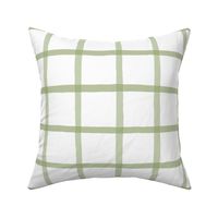 Jane Plaid Bud Green on White