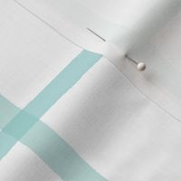 Jane Plaid Aqua on White