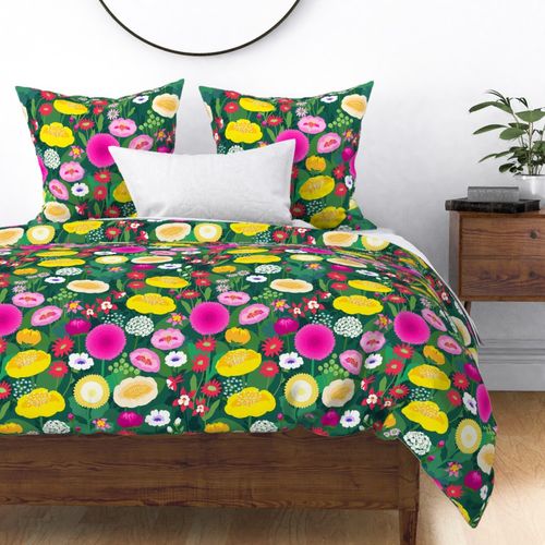 Flower garden bedding green