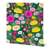 Flower garden bedding green