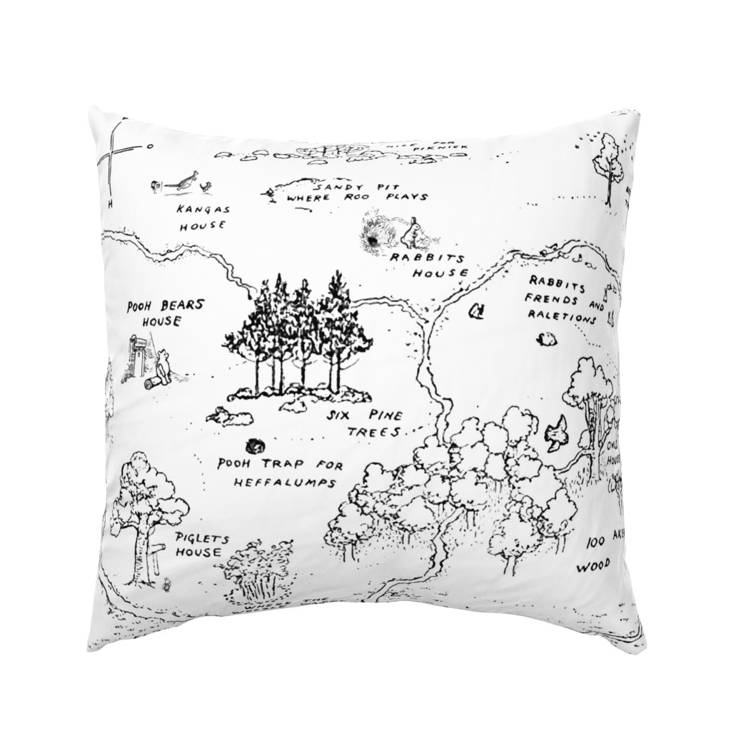 Hundred Acre Wood map wallpaper, Classic Winnie-the-Pooh