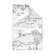 Hundred Acre Wood map wallpaper, Classic Winnie-the-Pooh