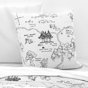 Hundred Acre Wood map wallpaper, Classic Winnie-the-Pooh