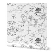 Hundred Acre Wood map wallpaper, Classic Winnie-the-Pooh